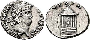 Nero (54-68) - Denarius (3,21 g), Roma, ... 