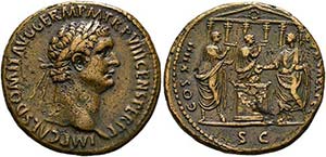 Domitianus (81-96) - As (11,15 g), Roma, ... 