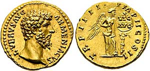 Lucius Verus (161-169) - Aureus (7,32 g), ... 