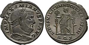 Galerius (305-311) - Als Augustus. Follis ... 