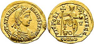Valentinianus III. (425-455) - Solidus (4,38 ... 