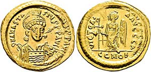 Anastasius I. (491-518) - Solidus (4,24 g), ... 