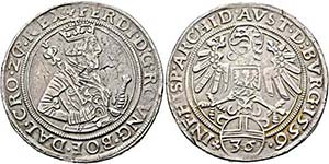 Ferdinand I. 1521-1564 - 1/2 Taler zu 36 ... 