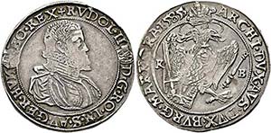 Rudolf II. 1576-1612 - 1/2 Taler 1585 KB ... 