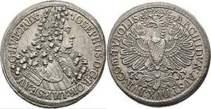 Josef I. 1705-1711 - Doppeltaler o. J. Hall ... 