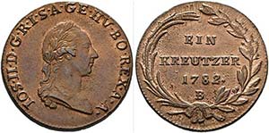 Josef II. 1765-1790 - Kreuzer 1782 B ... 