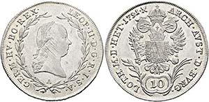 Leopold II. 1790-1792 - 10 Kreuzer 1791 A ... 
