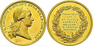 Franz II. 1792-1806-(1835) - Goldmedaille zu ... 