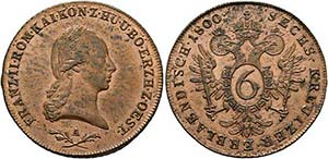 Franz II. 1792-1806-(1835) - 3 Kreuzer 1800 ... 