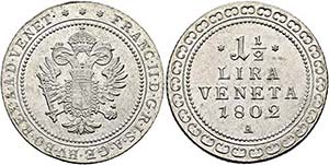Franz II. 1792-1806-(1835) - 1 1/2 Lira ... 