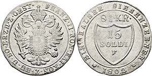 Franz II. 1792-1806-(1835) - 15 Soldi (8 1/2 ... 
