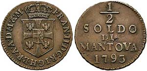 Franz II. 1792-1806-(1835) - 1/2 Soldo 1793 ... 
