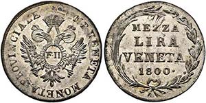 Franz II. 1792-1806-(1835) - 1/2 Lira 1800 ... 