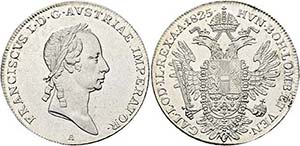 Franz I. (1792)-1806-1835 - 1/2 Taler 1825 A ... 