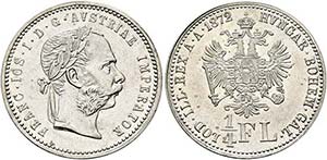 Franz Joseph 1848-1916 - 1/4 Gulden 1872 ... 