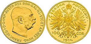 Franz Joseph 1848-1916 - 100 Kronen 1914 ... 