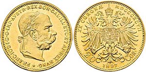 Franz Joseph 1848-1916 - 20 Kronen 1897 Wien ... 