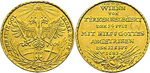 Leopold I. 1657-1705 - AU-Medaille zu 3 ... 