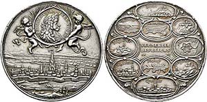 Leopold I. 1657-1705 - AR-Medaille 1685 von ... 