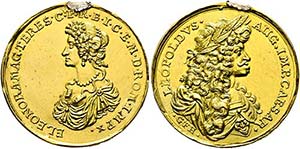 Leopold I. 1657-1705 - AU-Medaille zu 3 ... 