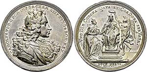 Karl VI. 1711-1740 - AR-Medaille (29,54g), ... 