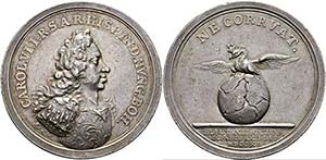 Karl VI. 1711-1740 - AR-Medaille (36,24g), ... 