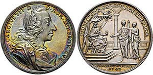 Karl VII. 1742-1745 - AR-Medaille (21,66g), ... 