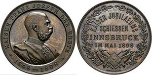 Innsbruck - AE-Medaille (45mm) 1898 von ... 