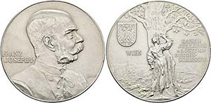 Wien - AR-Medaille (24,97g), (37mm) 1898 von ... 
