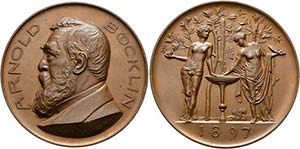 BOECKLIN, Arnold 1827-1901 - AE-Medaille ... 