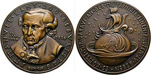 KANT, Emanuel 1724-1804 - Bronzeguámedaille ... 