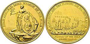 Nelson, Horatio 1758-1805 - AE-Medaille ... 