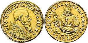Julius III. 1550-1555 - AU-Goldmedaille ... 