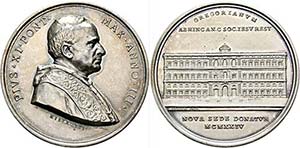 Pius XI. 1922-1939 - AR-Medaille (35,99g), ... 