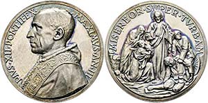 Pius XII. 1939-1958 - AR-Medaille (37,21g), ... 