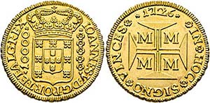 Joao V. 1706-1750 - 10000 Reis (26,78g) 1726 ... 