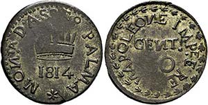 ITALIEN - Palmanova 1814 - 50 Centesimi 1814 ... 