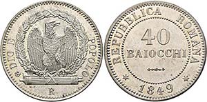 Repubblica Romana 1848-1849 - 40 Baiocchi ... 