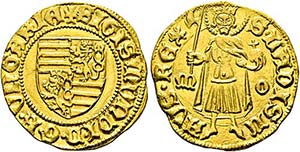 Sigismund 1387-1437 - Goldgulden (3,55g) o. ... 