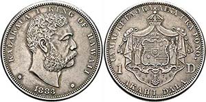 Kalakaua 1874-1891 - Dollar 1883 San ... 