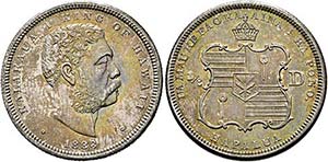 Kalakaua 1874-1891 - 1/2 Dollar 1883 San ... 