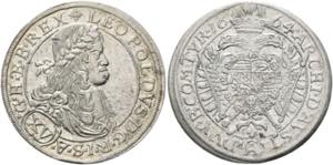 Leopold I. 1657-1705 - XV Kreuzer 1664 Wien ... 
