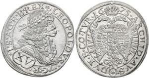Leopold I. 1657-1705 - XV Kreuzer 1675 Wien ... 
