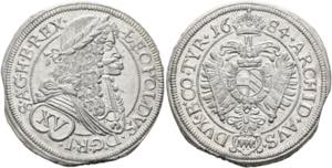 Leopold I. 1657-1705 - XV Kreuzer 1684 Wien ... 