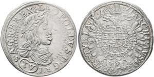 Leopold I. 1657-1705 - XV Kreuzer 1661 Graz ... 