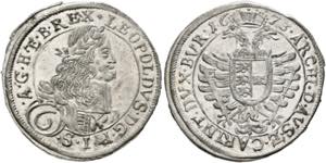 Leopold I. 1657-1705 - 6 Kreuzer 1673 St. ... 