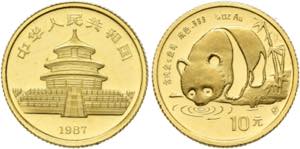 CHINA - 10 Yuan 1987 Panda  Fr. B7; KM 163 ... 