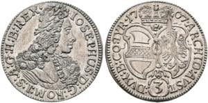 Josef I. 1705-1711 - 3 Kreuzer (Groschen) ... 