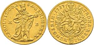 Karl VI. 1711-1740 - Dukat (3,43g) 1737 KB ... 