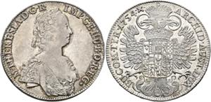 Maria Theresia 1740-1780 - Taler 1754 Hall ... 